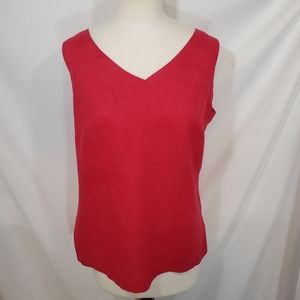 Spiegel 100% Linen Crimson Red Tank Top